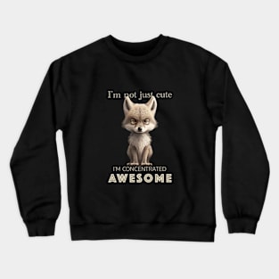 Wolf Concentrated Awesome Cute Adorable Funny Quote Crewneck Sweatshirt